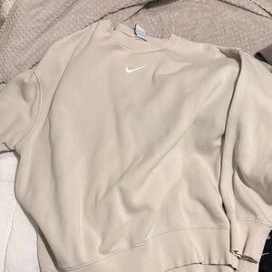 Nike Men's Beige Crewneck Sweater